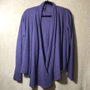 Eileen Fisher violet cascade style cardigan NWOT